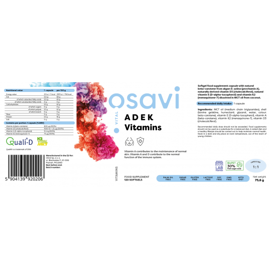 ADEK Vitamins - 120 softgels
