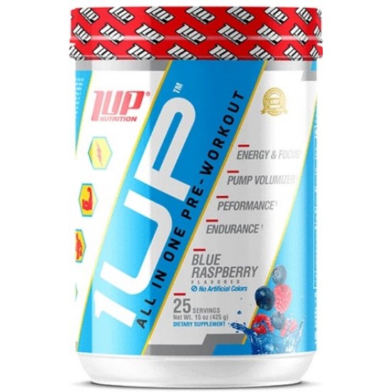 1Up For Men Pre-Workout, Green Apple Candy - 425g