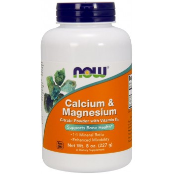Calcium & Magnesium, Citrate Powder with Vitamin D3 - 227g