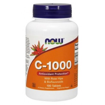 Vitamin C-1000 with Rose Hips & Bioflavonoids - 100 tablets