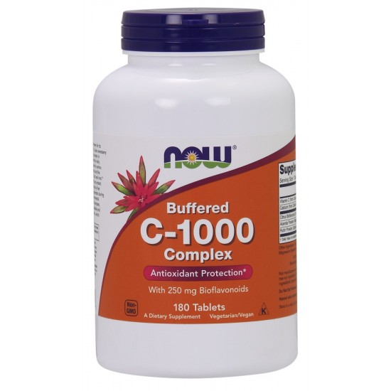 Vitamin C-1000 Complex - Buffered with 250mg Bioflavonoids - 180 tabs