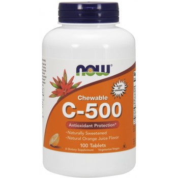 Vitamin C-500 Chewable, Orange - 100 tabs