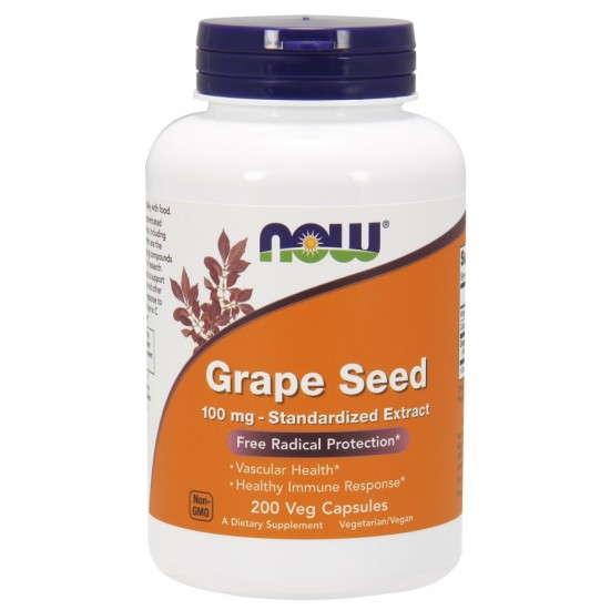 Grape Seed Standardized Extract, 100mg - 200 vcaps