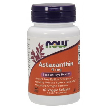 Astaksantinas, 4 mg – 60 vegetariškų minkštųjų kapsulių
