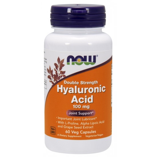 Hyaluronic Acid, 100mg Double Strength - 60 vcaps