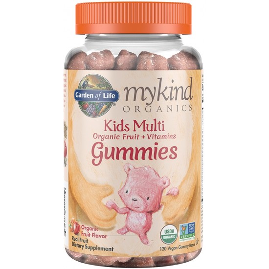 Mykind Organics Kids Multi Gummies, Organic Fruit Flavor - 120 vegan gummy bears