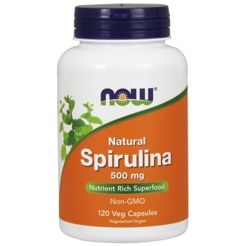 Spirulina - Natural, 500mg - 120 vcaps