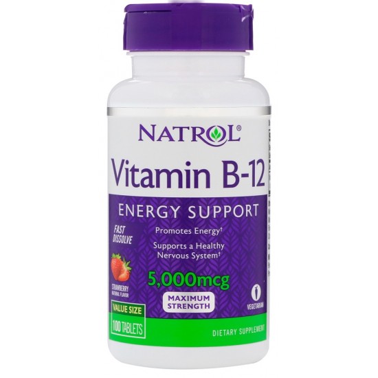 Vitamin B-12 Fast Dissolve, 5000mcg - 100 tabs