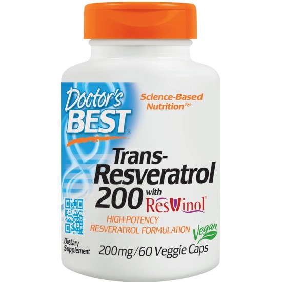Trans-Resveratrol with ResVinol-25, 200mg - 60 vcaps
