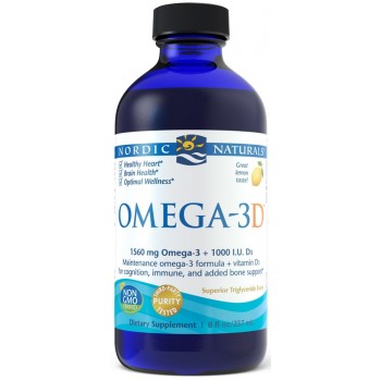 Omega-3D, 1560mg Lemon - 237 ml.