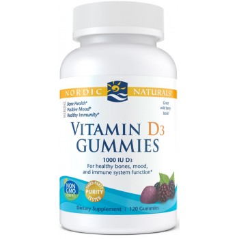 Vitamin D3 Gummies, 1000 IU Wild Berry - 120 gummies