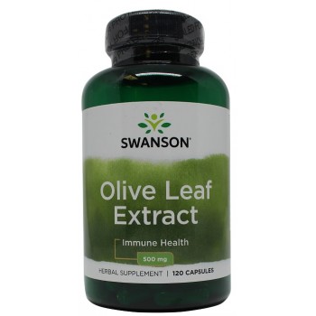 Alyvuogių lapų ekstraktas, 500 mg - 120 kapsulių