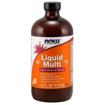 Liquid Multi, Tropical Orange (Iron Free) - 473 ml.