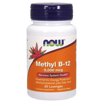 Methyl B-12 with Folic Acid, 5000mcg - 60 lozenges