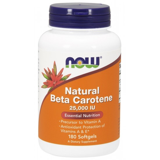 Beta Carotene Natural, 25 000 IU - 180 softgels