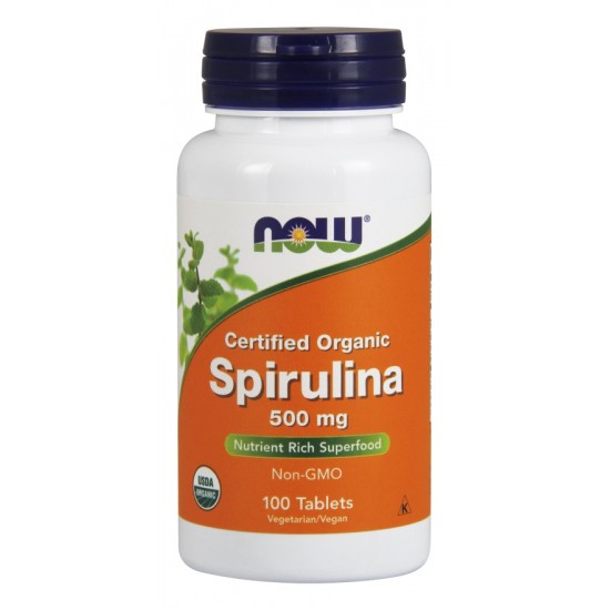 Spirulina Organic, 500mg - 100 tabs