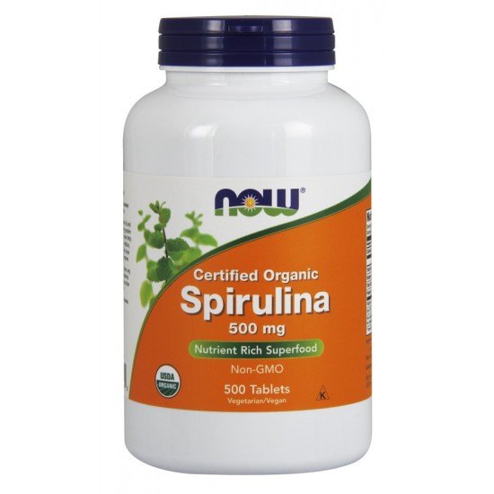 Spirulina Organic, 500mg - 500 tabs