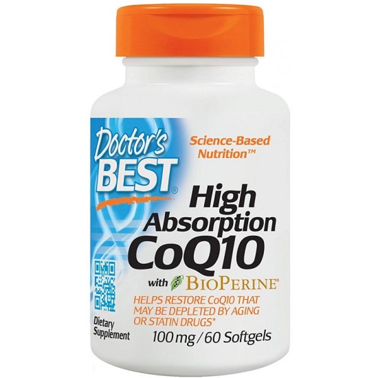 High Absorption CoQ10 with BioPerine, 100mg - 60 softgels