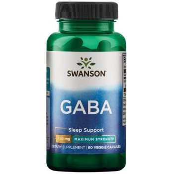 GABA, 750 mg Maximalstärke - 60 Kapseln