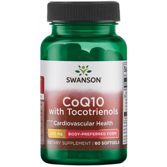 CoQ10, 100 mg (with 10mg Tocotrienols) - 60 softgels