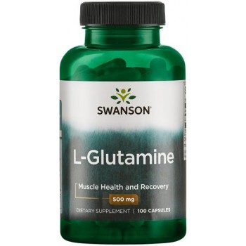 L-glutaminas, 500 mg - 100 kapsulių