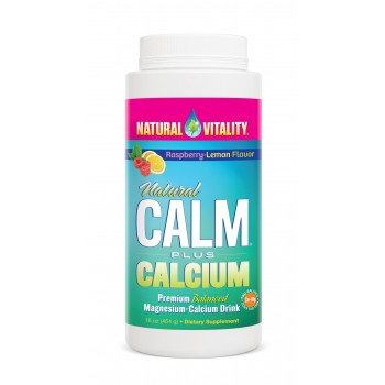Natural Calm Plus Calcium, Raspberry Lemon - 453g