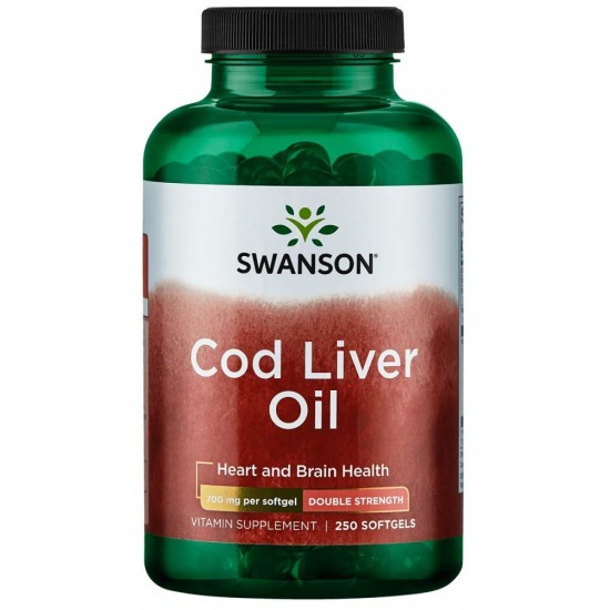 Cod Liver Oil, 700mg Double-Strength - 250 softgels