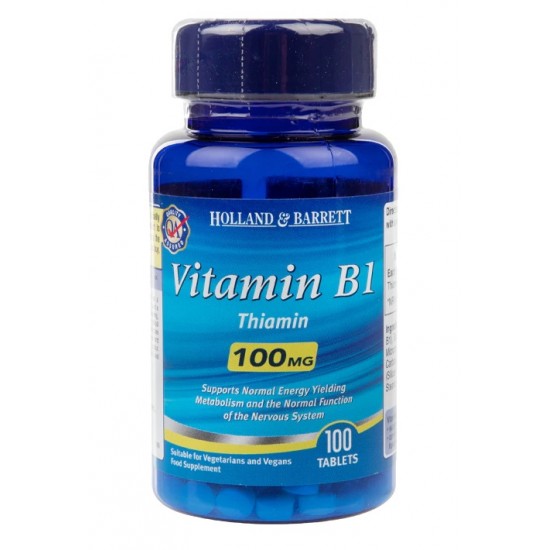 Vitamin B1, 100mg - 100 tablets