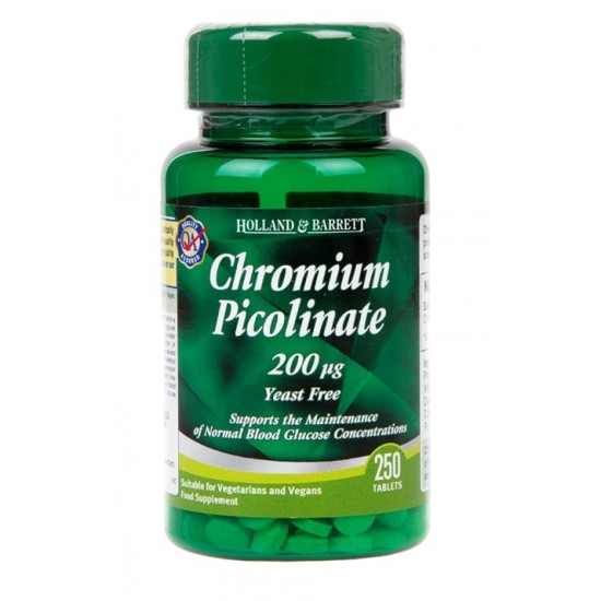 Chromium Picolinate, 200mcg - 250 tablets