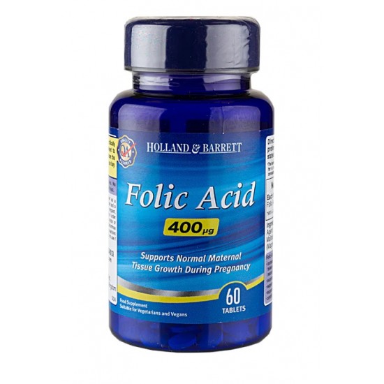 Folic Acid, 400mcg - 60 tablets