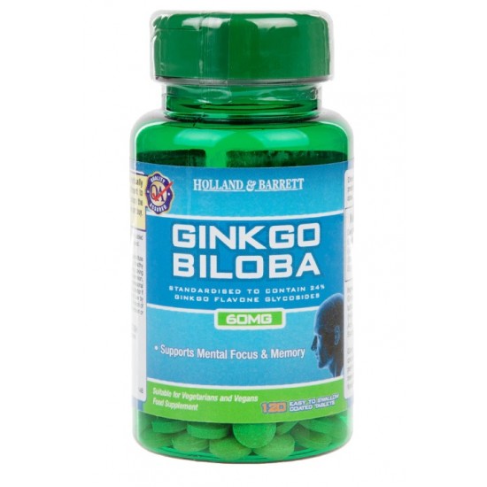 Ginkgo Biloba, 60mg - 120 tablets