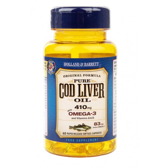 Cod Liver Oil, 410mg - 60 softgels