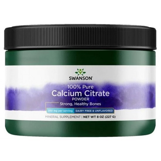 Calcium Citrate Powder, 100% Pure and Dairy-Free - 227g