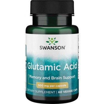Acide glutamique, 500 mg - 60 gélules végétales