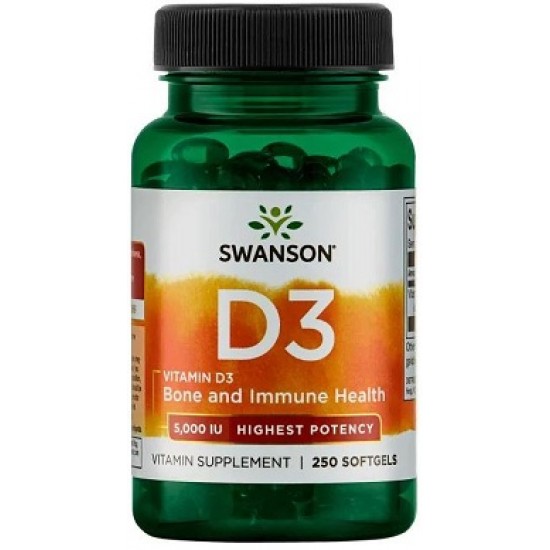 Vitamin D-3, 5000 IU - 250 softgels