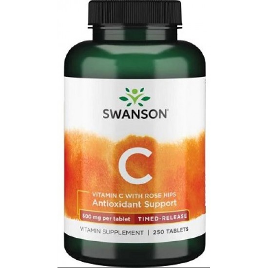 Vitamin C with Rose Hips - Timed-Release, 500mg - 250 tabs