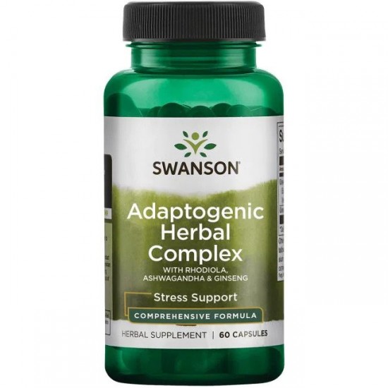 Adaptogenic Herbal Complex with Rhodiola, Ashwagandha & Ginseng - 60 caps