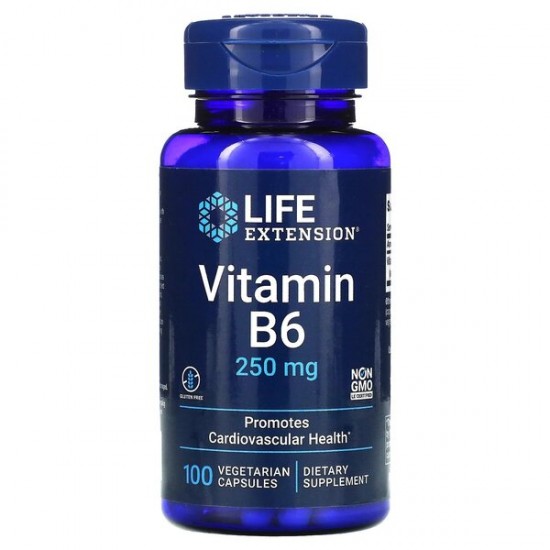 Vitamin B6, 250mg - 100 vcaps