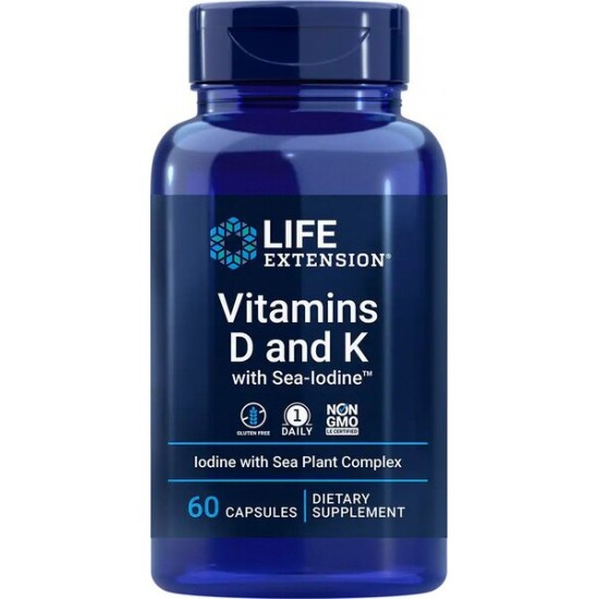 Vitamins D and K with Sea-Iodine - 60 caps