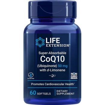 Super-Absorbable CoQ10 (Ubiquinone) with d-Limonene, 100mg - 60 softgels