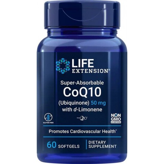 Super-Absorbable CoQ10 (Ubiquinone) with d-Limonene, 100mg - 60 softgels