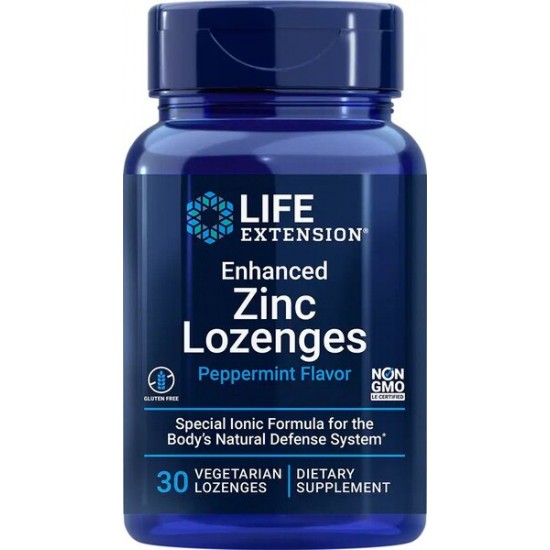 Enhanced Zinc Lozenges, Peppermint - 30 vegetarian lozenges