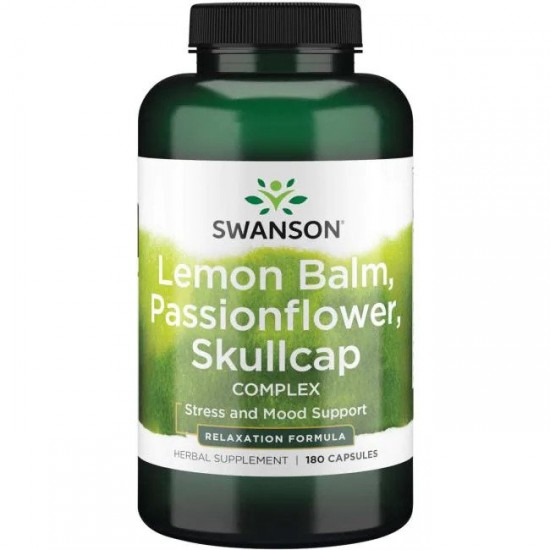 Lemon Balm, Passionflower, Skullcap Complex - 180 caps