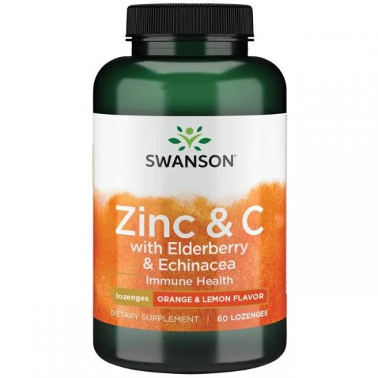Zinc & C with Elderberry & Echinacea, Orange & Lemon - 60 lozenges