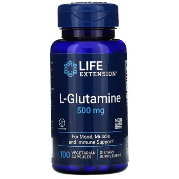 L-glutaminas, 500 mg - 100 v kapsulių