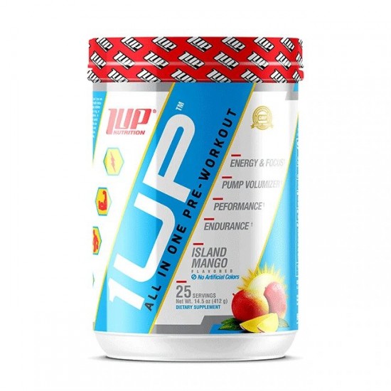 1Up For Men Pre-Workout, Island Mango - 412g