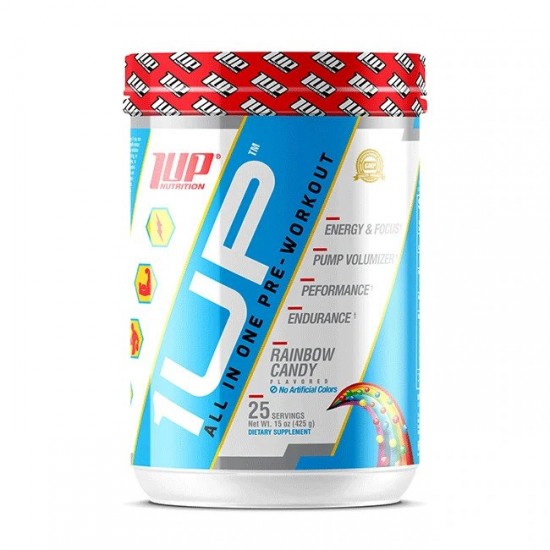 1Up For Men Pre-Workout, Rainbow Candy - 412g