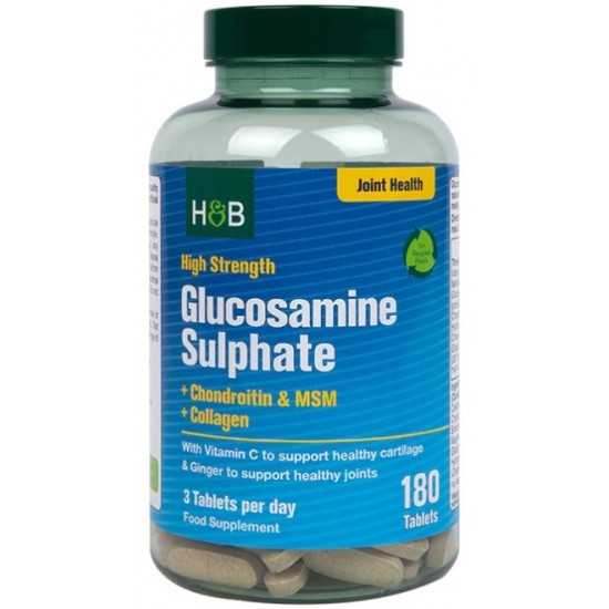 Glucosamine Sulphate Chondroitin & MSM + Collagen - 180 tablets