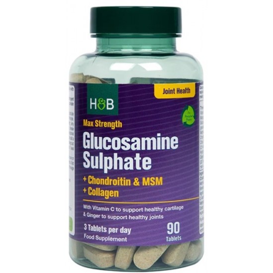 Glucosamine Sulphate Chondroitin & MSM + Collagen - 90 tablets