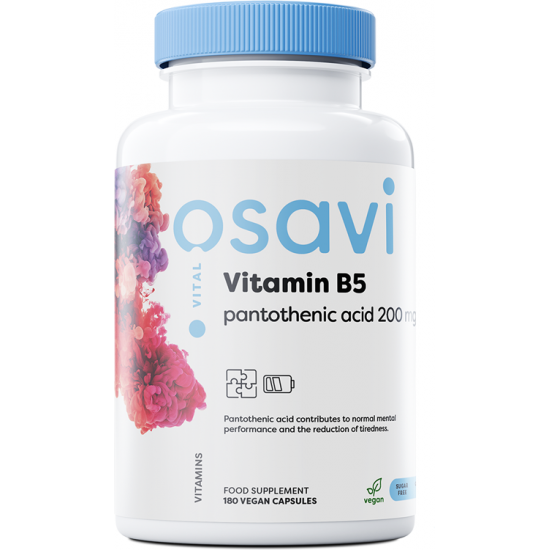 Vitamin B5 Pantothenic Acid, 200mg - 180 vegan caps